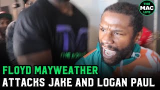 Floyd Mayweather attacks Jake Paul in HUGE brawl after Jake Paul steals his hat