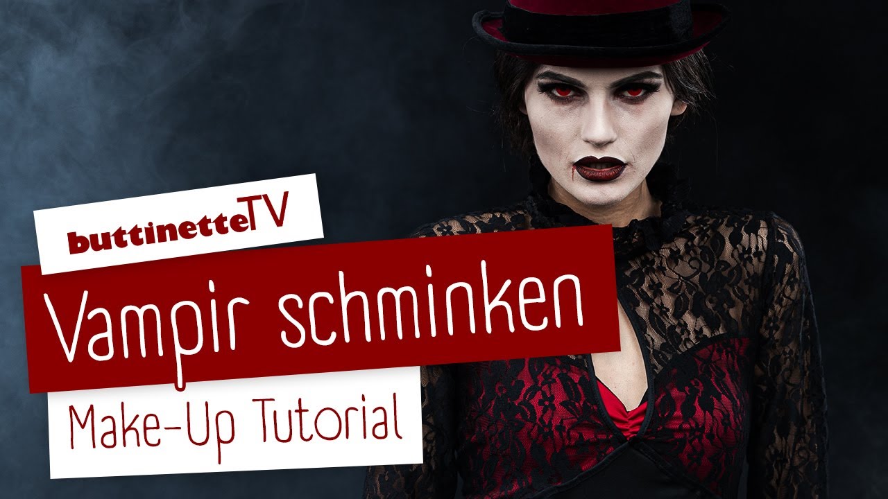 Vampir schminken | Tutorial | buttinette TV [HALLOWEEN]