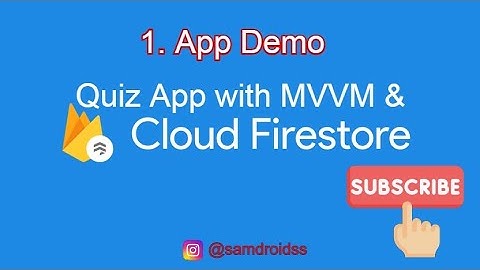 1. App Demo | Quiz App - MVVM | Firebase | Firestore |