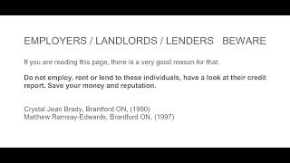 Crystal Brady Crystal Jean Brady & Matt Ramsay Matthew Ramsay Edwards, Brantford On