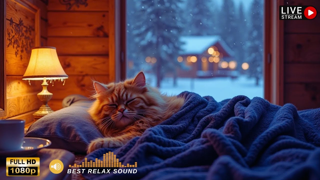 Calming music for Cats - Cat anxiety music with rain sound | Cat music for sleep | Piano cat music