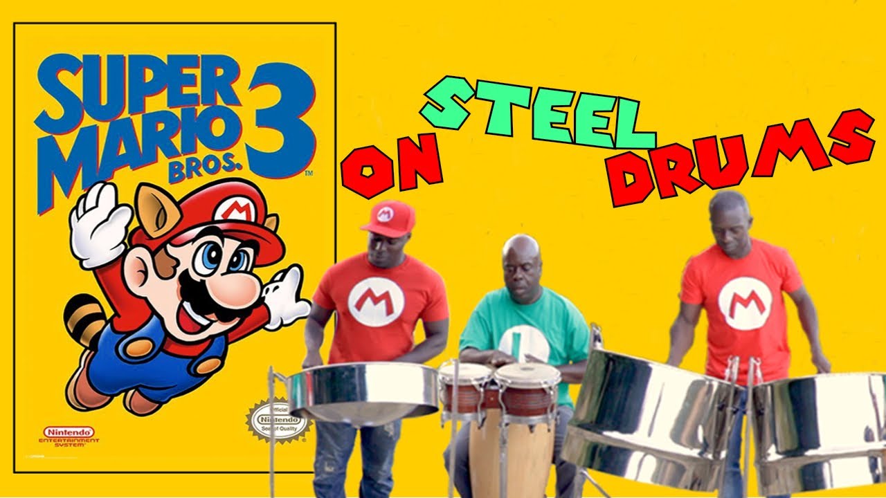 Super Mario Bros 3 gameplay with live steel drums. Super Mario All