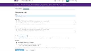 Brightspace Awards Tool