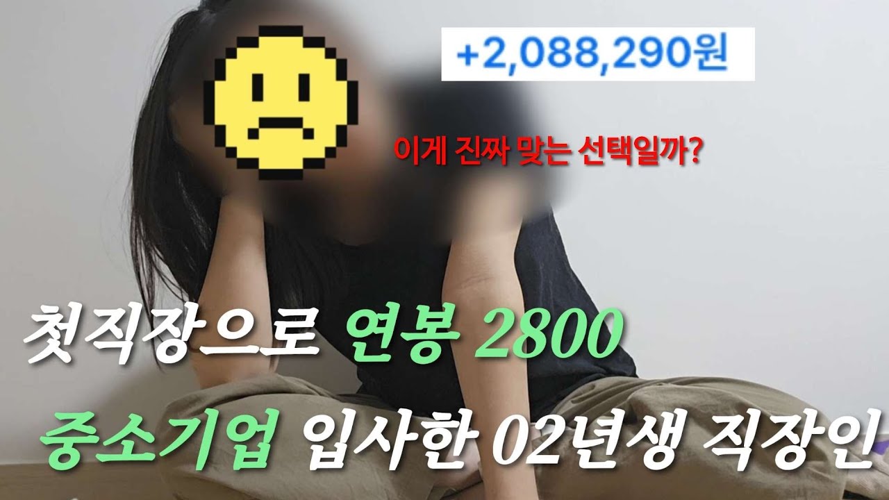연봉 2800 중소기업에 다니게 된 인생