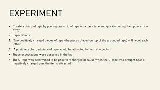 Lab 1: Charged Tapes, Physics 2212 Update