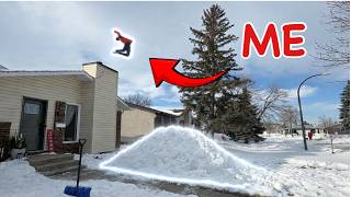FLIPPING OFF MY ROOF INTO SNOW!!!