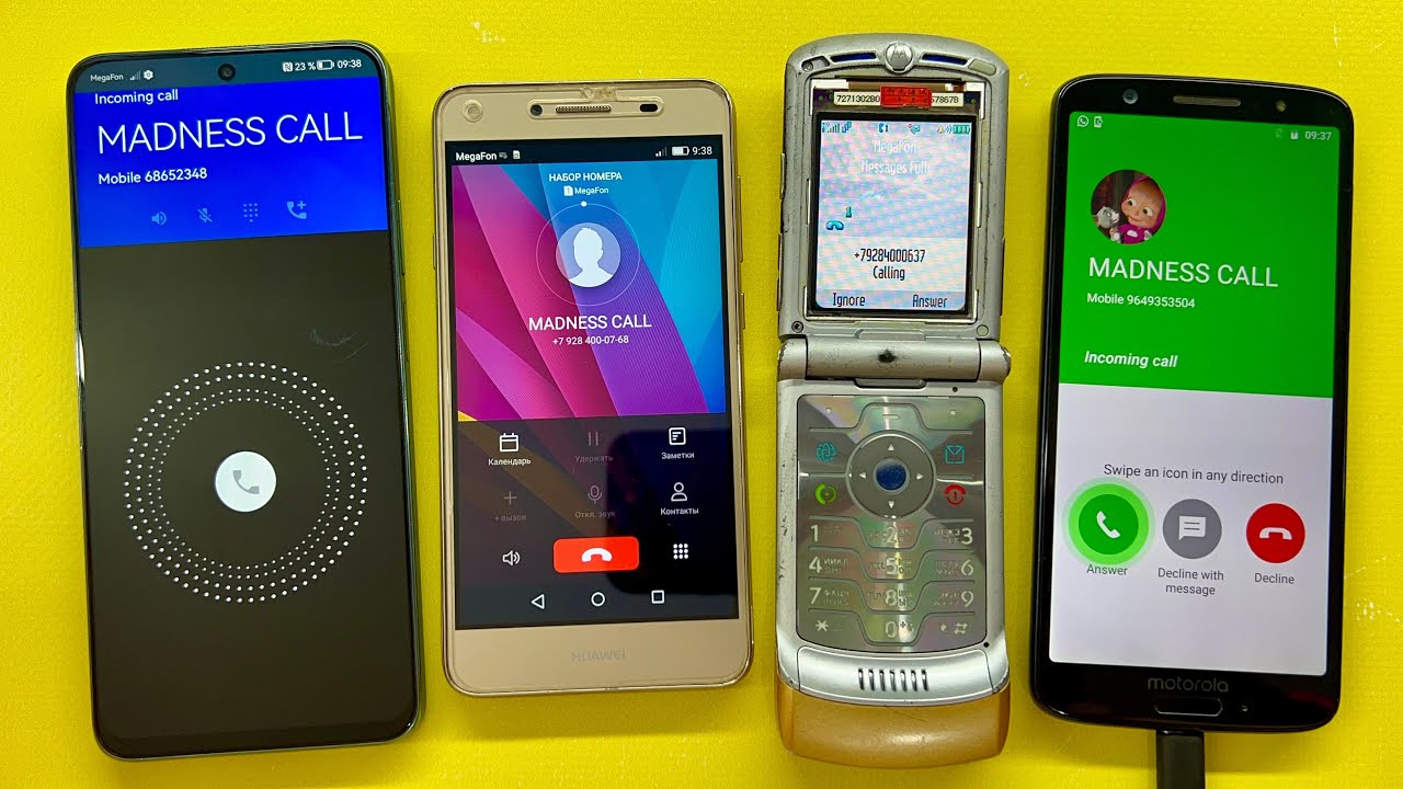 Huawei Razor Incoming Call Two Motorola Razor and Motorola 1S Vs Two HUAWEI Y52 and ...