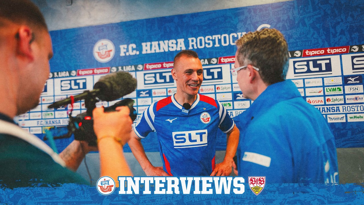 🎤 Interviews nach 37. Spieltag: F.C. Hansa Rostock vs. VfB Stuttgart II | 3. Liga ⚽ #fch