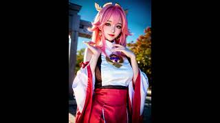 4K Ai Art Lookbook Amazing Collection Yae Miko Realistic Genshin Girl