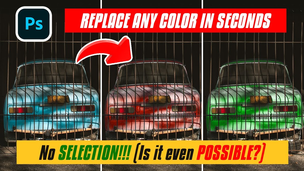 Change ANY Color in Photoshop - Even with Crazy Backgrounds!