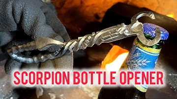 Forged scorpion bottle opener - Blacksmithing
