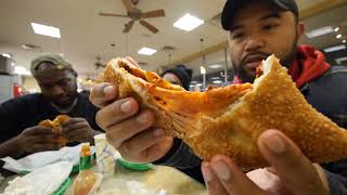 First time eating a Turkey Gobbler Panzarotti [JL Jupiter Vlog]