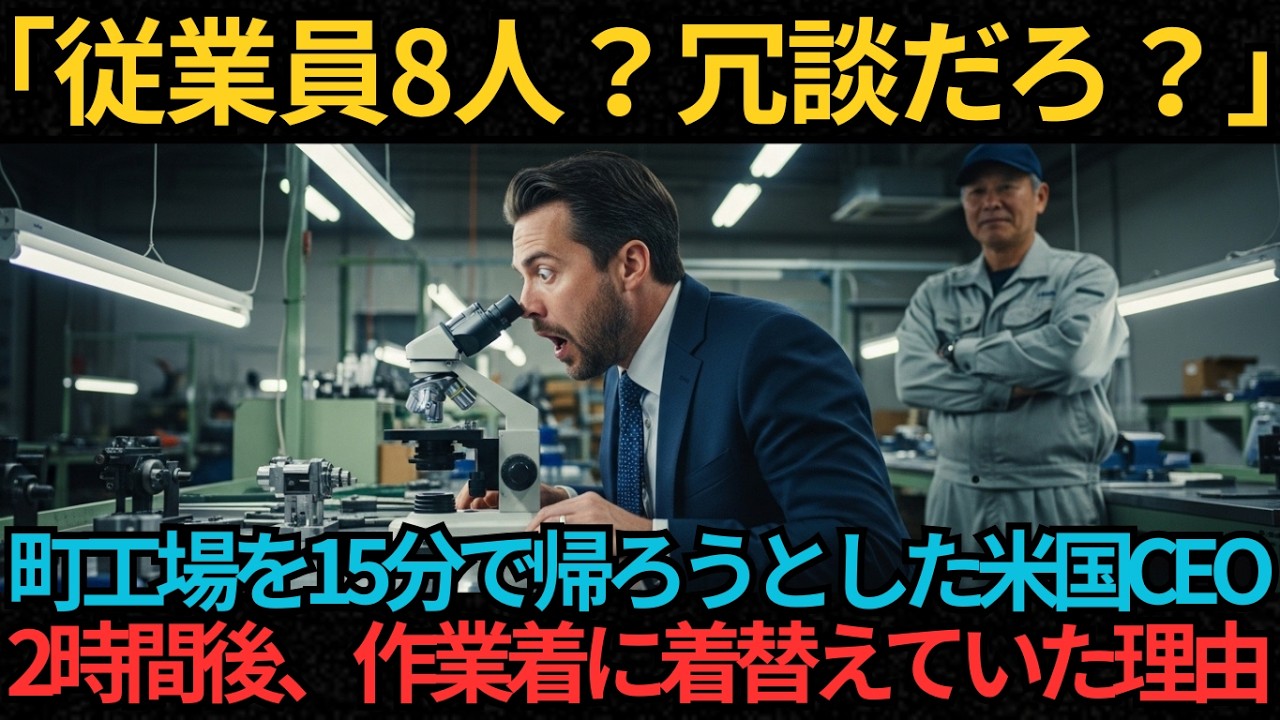 【海外の反応】「こんなガレージ工場に用はない」日本の町工場を鼻で笑った外資系CEO。職人が差し出した一枚の金属板を顕微鏡で見た瞬間、顔色が変わった理由とは？