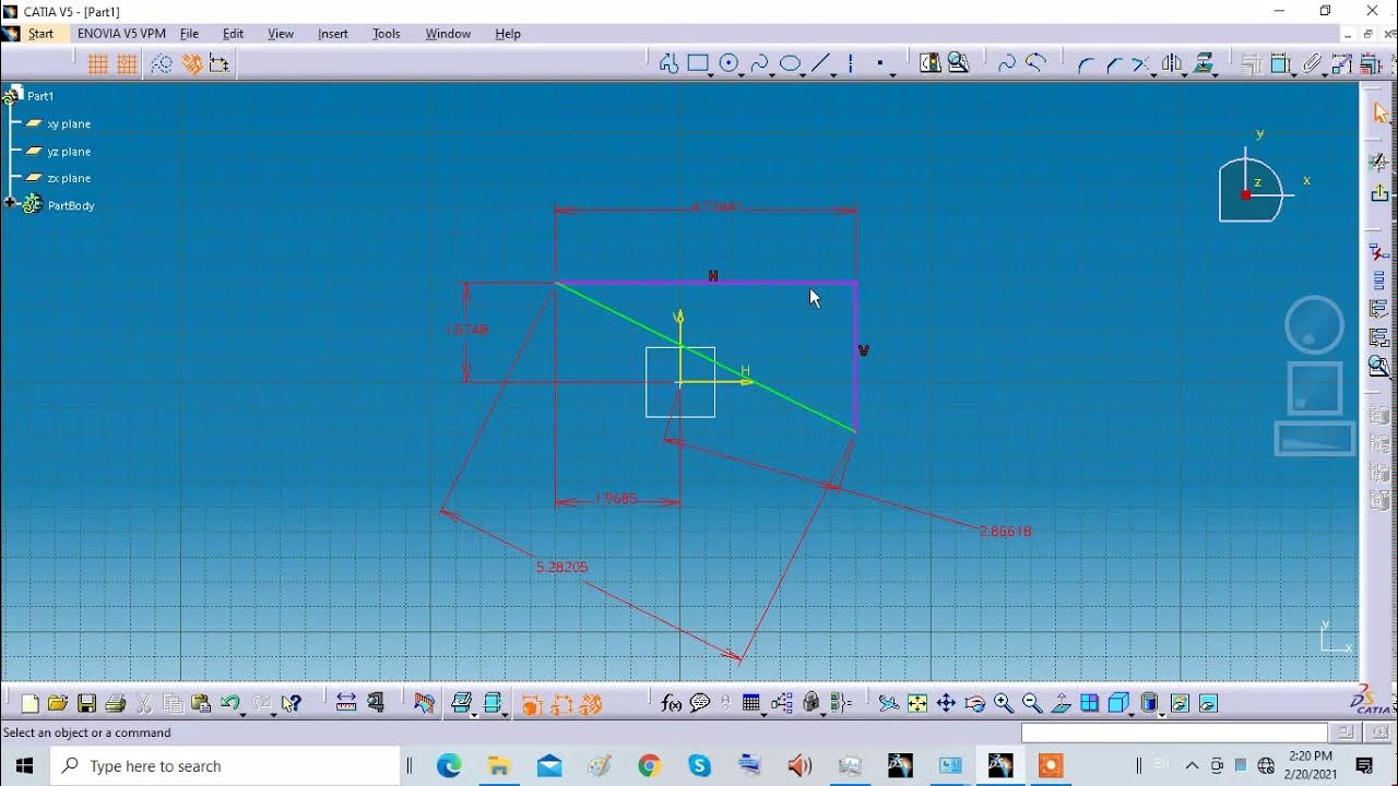 CATIA Sketch Constrained Element Color YouTube