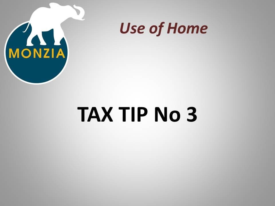MONZIA Tax Tip 3 Use of Home Office YouTube
