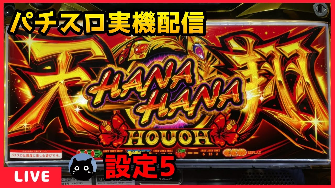 パチスロ実機配信】ハナハナホウオウ～天翔～【設定5】 - YouTube