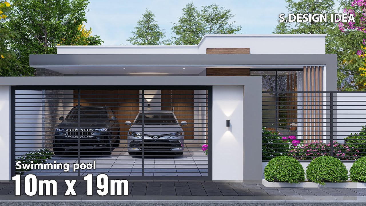 The Best Modern House with Pool | 10 x 19 Meters House Plan (179sqm ...