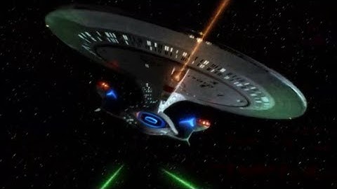 Enterprise-D Refit engaging two Negh