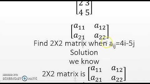 How to construct 2X2 matrix. Matrix construction. How to be good at maths. Matrix
