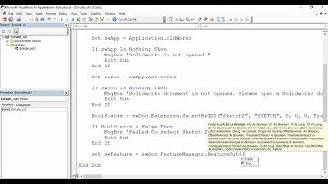 Solidworks Macro – Create Extrude Cut