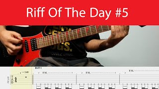 Riff Of The Day #5 - Metal Guitar Riff In E Minor With Tabs(Reverse Gallops)