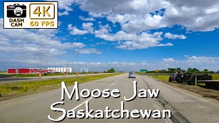 🚗 Exploring Moose Jaw by Car | 4K Scenic Drive in Saskatchewan 🏙️🌾