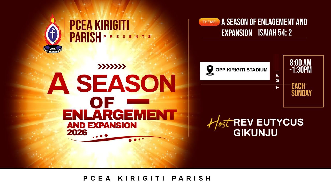 Welcome to our 1ST Service - at PCEA Kirigiti church . 11-01-2026