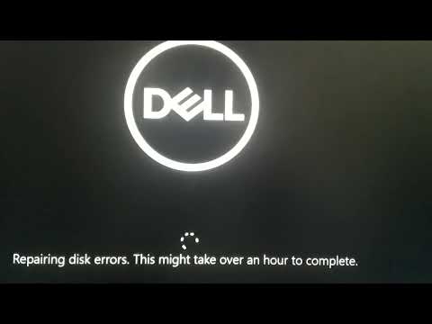 Repairing disk errors. This might take over an hour to complete
