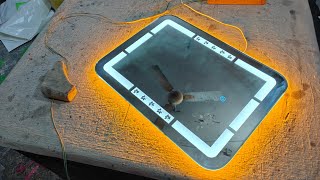 Mirror Glass Led Touch Sensor Installation3 लइटग ससर मरर गलस बनन सखLedmirror Part.2
