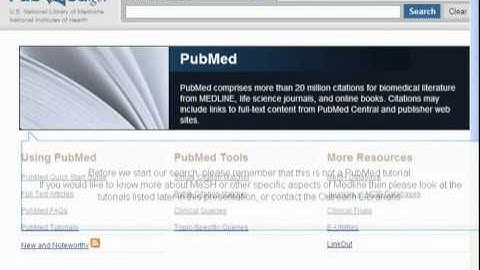 Finding the evidence 3 - Turning your search strategy into results: PubMed demonstration