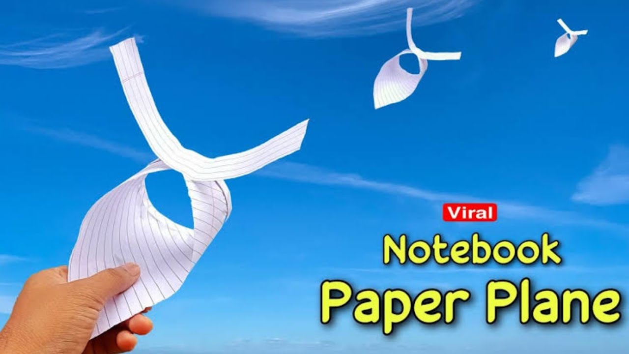 How to make notebook paper flying plane (Viral) flying paper bird plane notebook paper easy