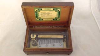 Vintage Music Boxes for sale Thorens 6 tune music box