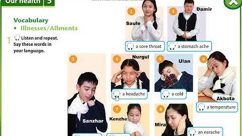 Excel 6 module 5 p53 ex1 Illnesses, Ailments Vocabulary