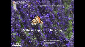 8.6 The null space of a linear map