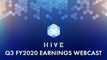 HIVE Blockchain Technologies Q3 F2020 Results Webcast – March 3, 2020