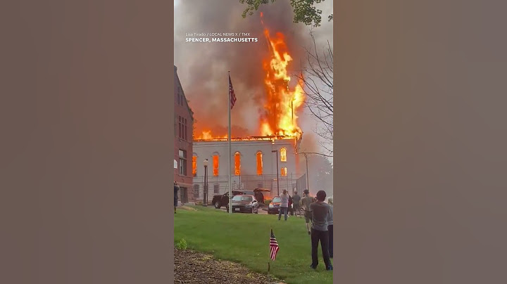 Church steeple catches fire, collapses after being struck by lightning #Shorts