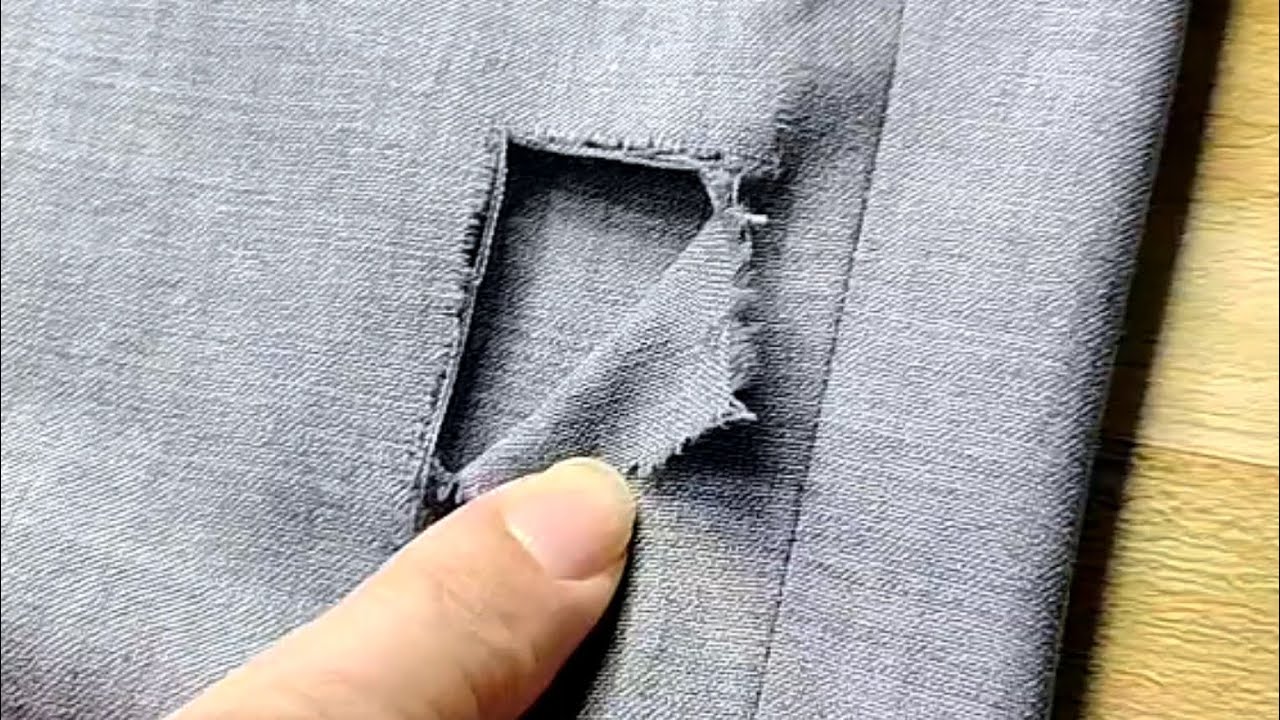 How to Invisibly Repair a Hole in Your Pants at Home Yourself Just With ...