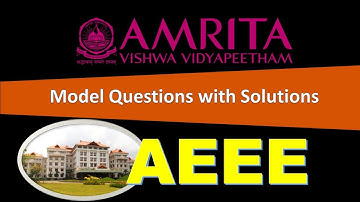 AEEE Exam | Model Questions with Solutions | Amrita University Entrance Exam Preparation | Chemistry