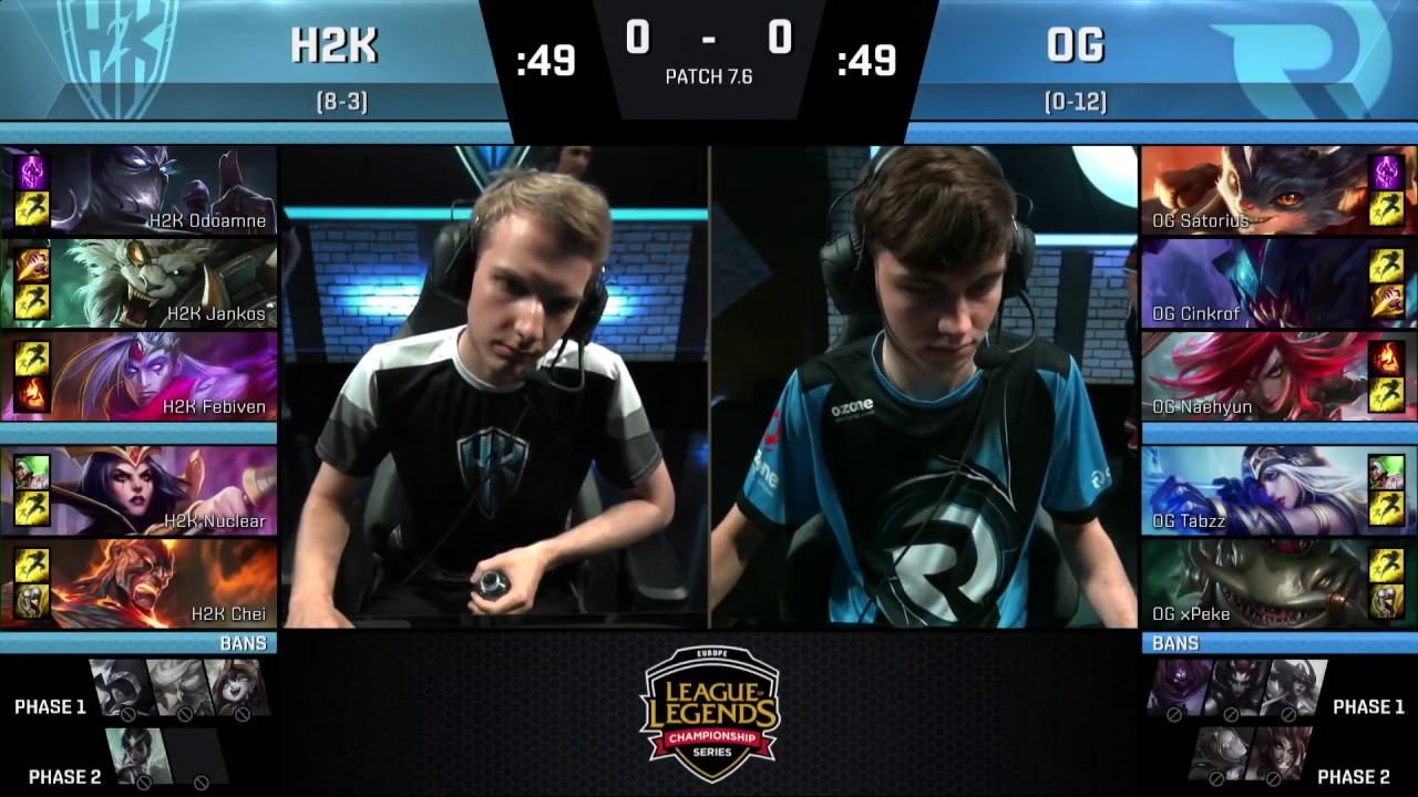 H2K Gaming vs Origen   Game 1 S7 EU LCS Spring 2017 Week 10 Day 2   H2K vs OG G1 W10D2