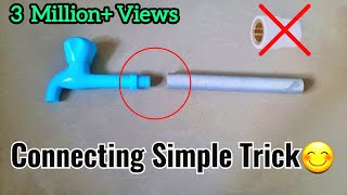 Plumbing Trick How To Connect Tap On A Pvc Pipe.