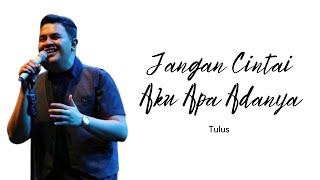 Download Lagu Jangan Cintai Aku Apa Adanya - Tulus (Lyrics) | SOSU LYRICS MP3 Download Lagu Jangan Cintai Aku Apa Adanya - Tulus (Lyrics) | SOSU LYRICS MP3
