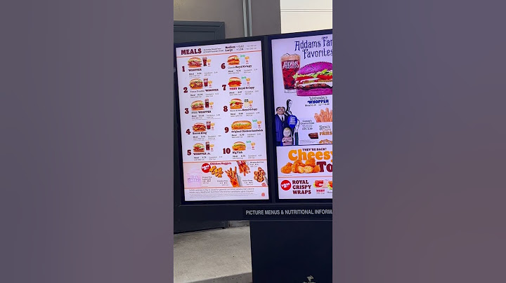 Burger King menu #burgerking