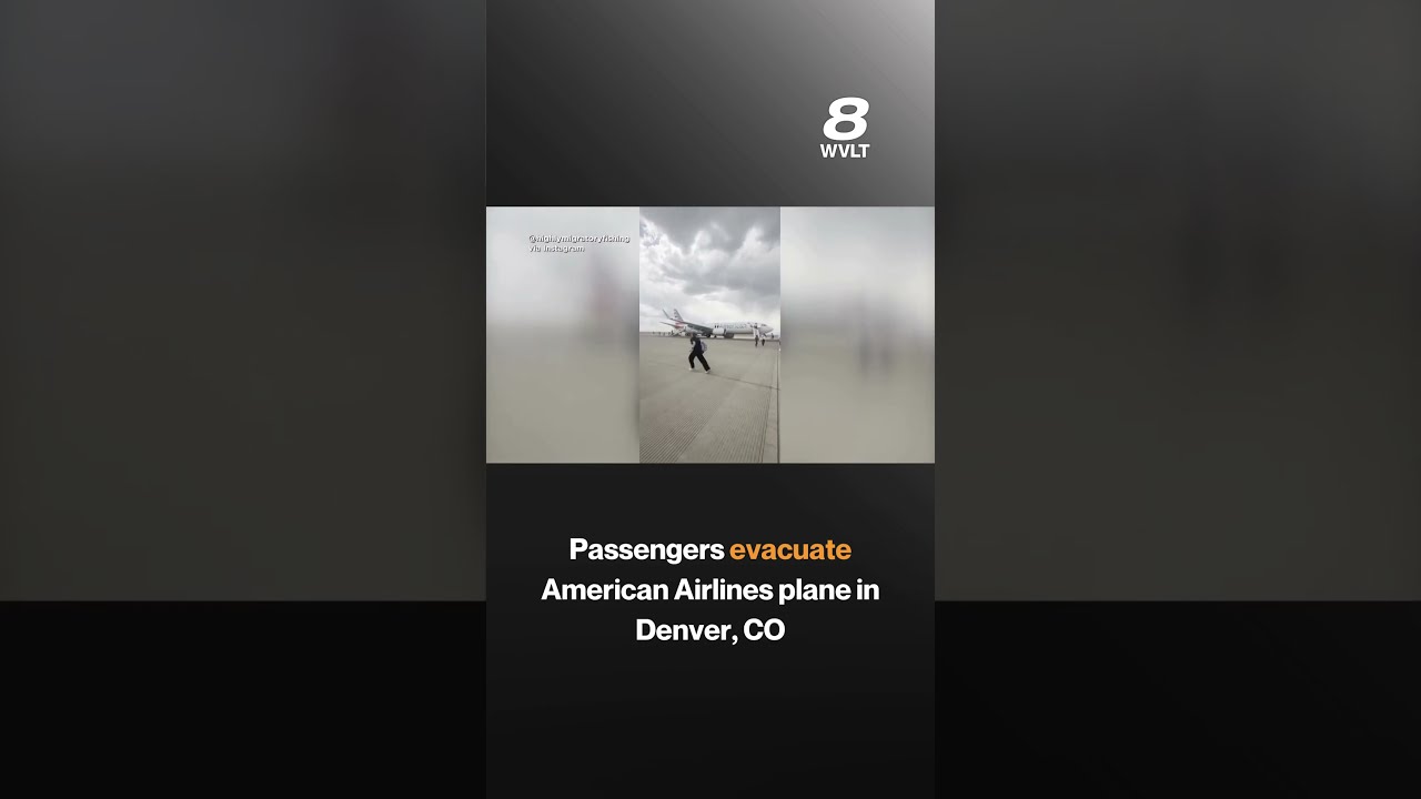 Passengers Evacuate American Airlines Plane In Denver CO