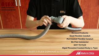 How to Install Steel Flexible Conduit/PVC Coated Flexible Conduit/Bx-Flex Connectors together