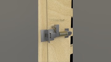 Smooth Door Lock  idea 3d Animation #3d #animation #lock #art #render #satisfying #idea #wooden