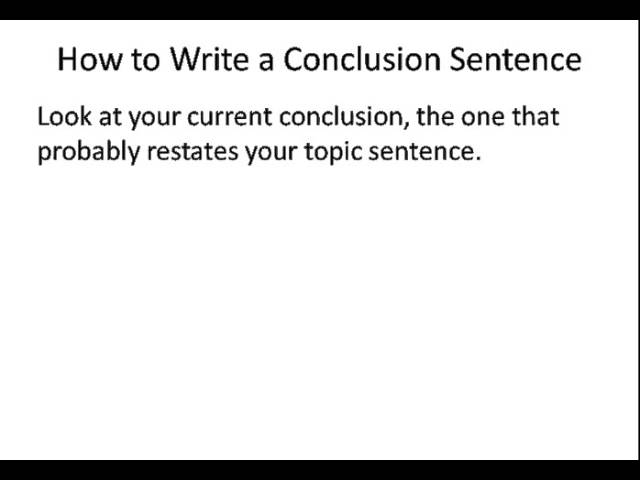 5 Ways To Crafting Powerful Conclusion Sentences 2024