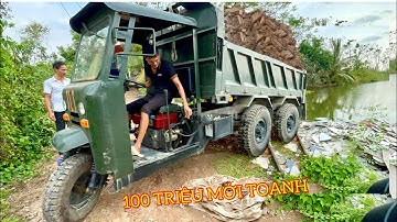 CÔNG NÔNG khủng chở đất xem quá đã | máy xúc múc đất | ô tô chở đất | hieu excavator