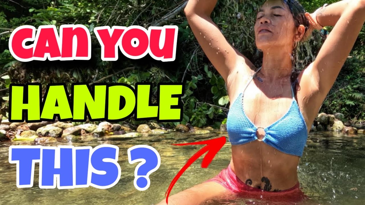🇵🇭Filipina Bathing in Jungle River | Province Life With No Water