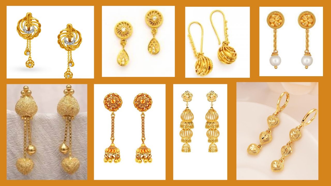 Trending Tops Gold Earrings Designs for Daily Use