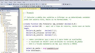 Vídeo Aula - SQLServer - Criar Funções (Functions)